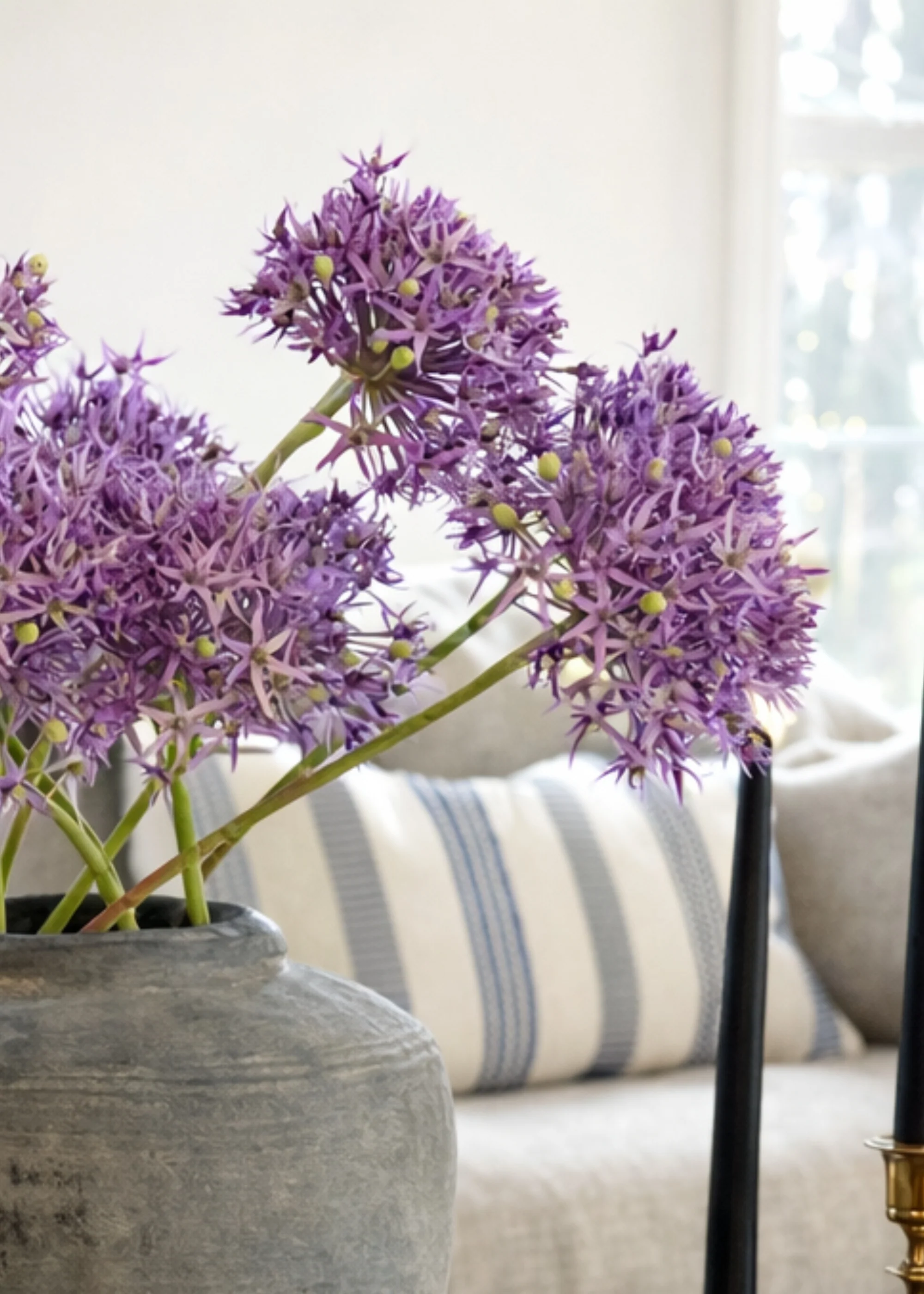 Artificial Allium Wildflower Bundle in Lavender - 30" - Image 3