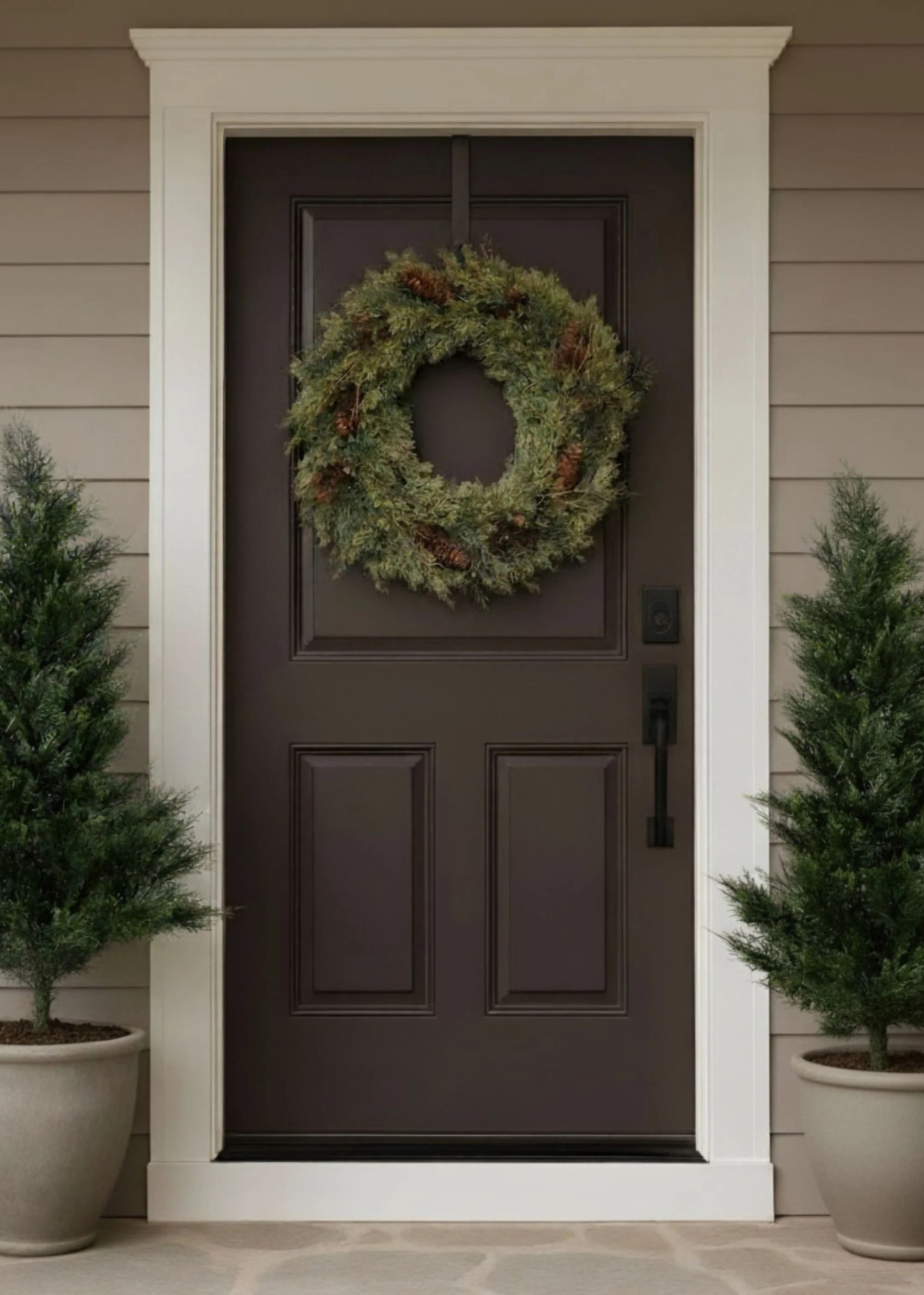 Artificial Pine Holiday Wreath with Cones - 24" - Image 3