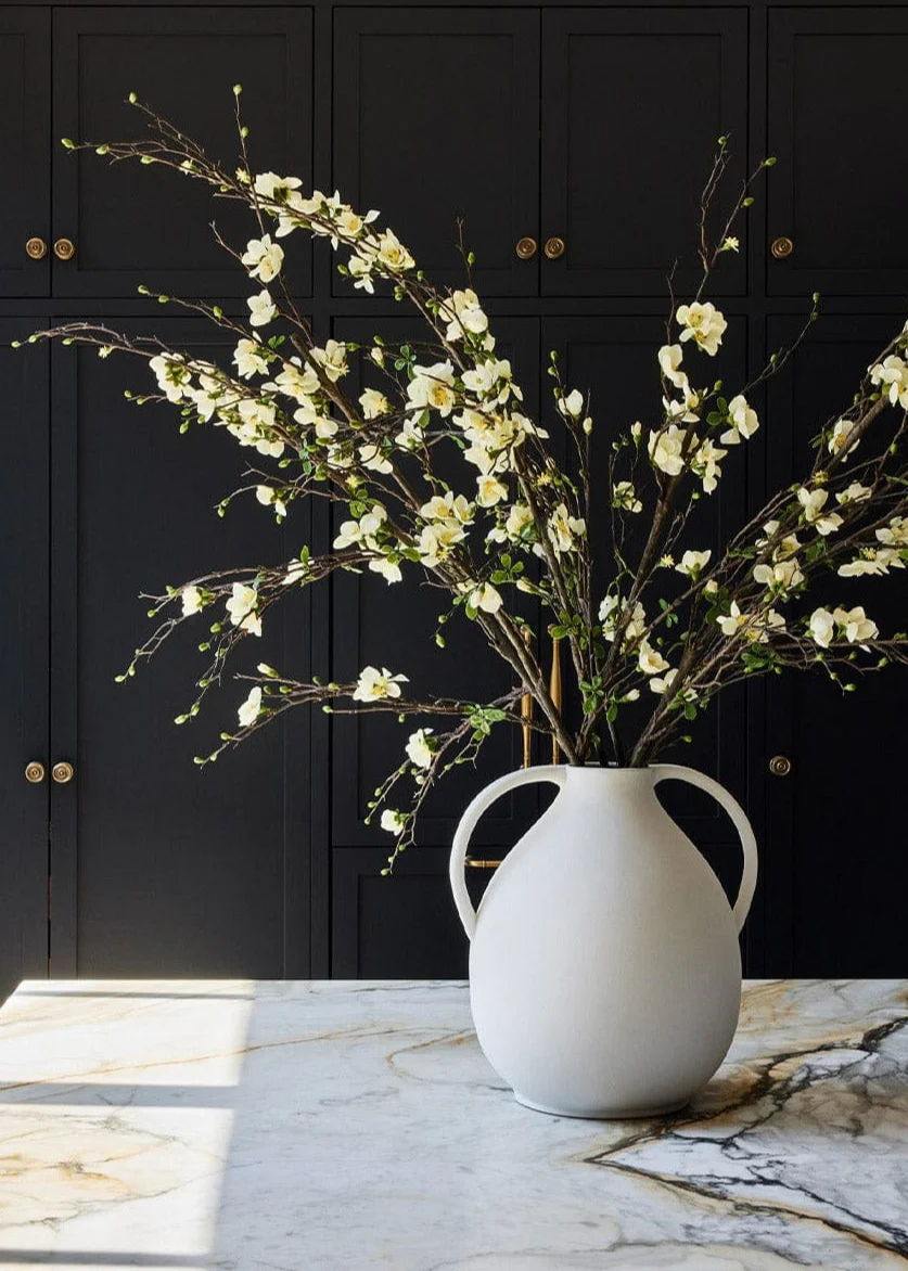 Premium Artificial Flowers - Cream Artificial Blossom Branch - 57" - Image 2