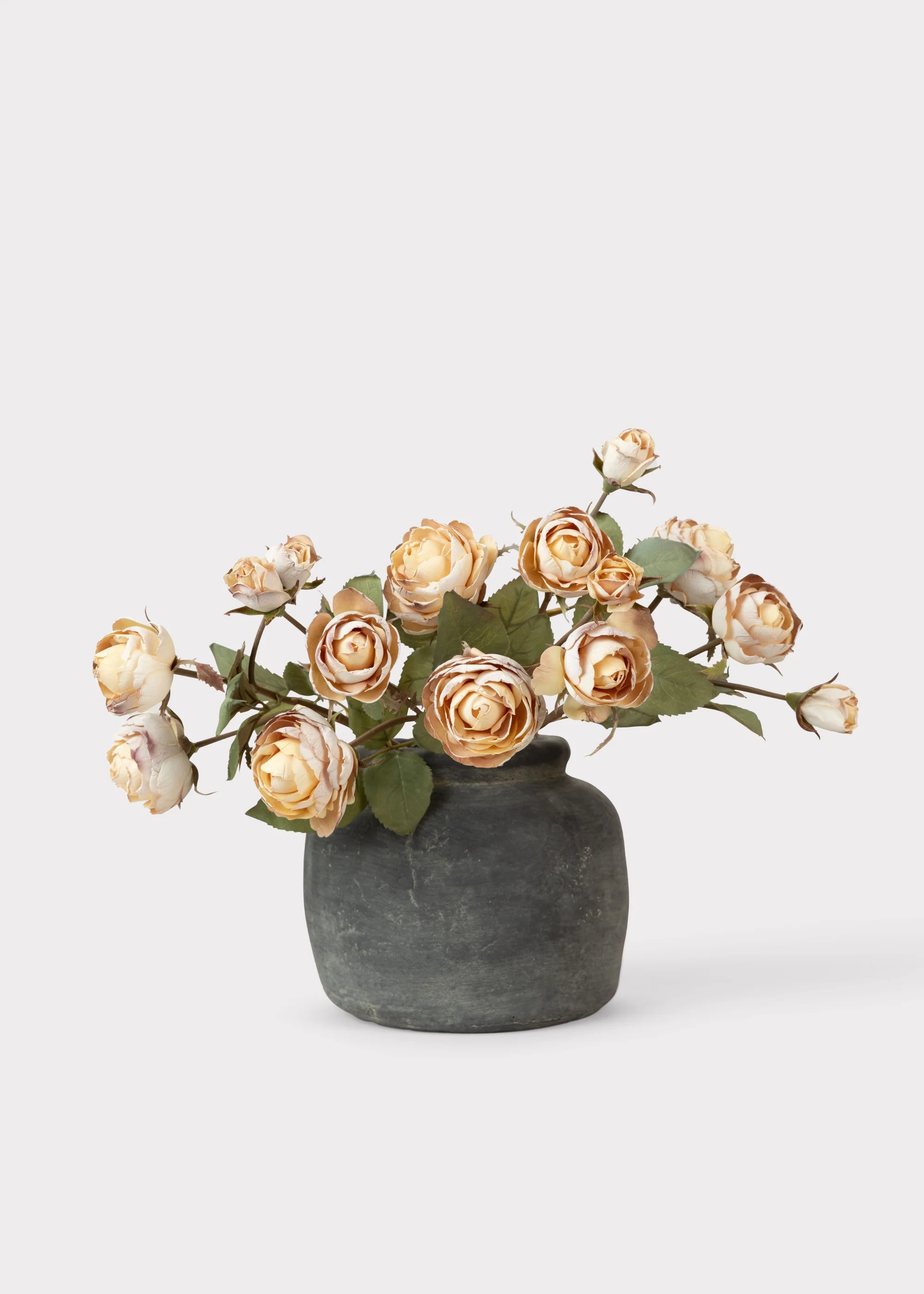 Dried Look Fake Roses in Beige - 21" - Image 6