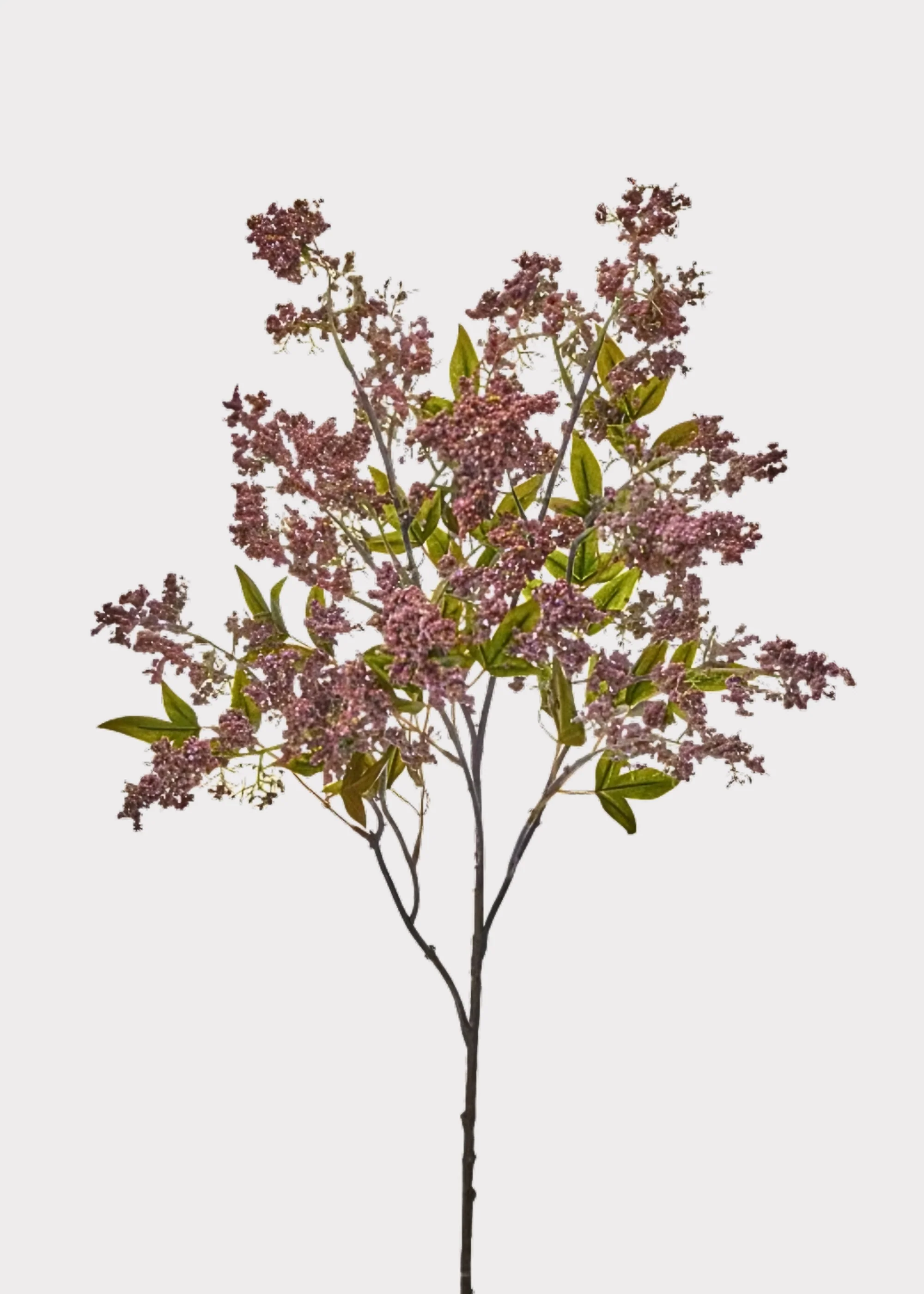 Dusty Mauve Fake Wild Plum Berry Branch - 43"