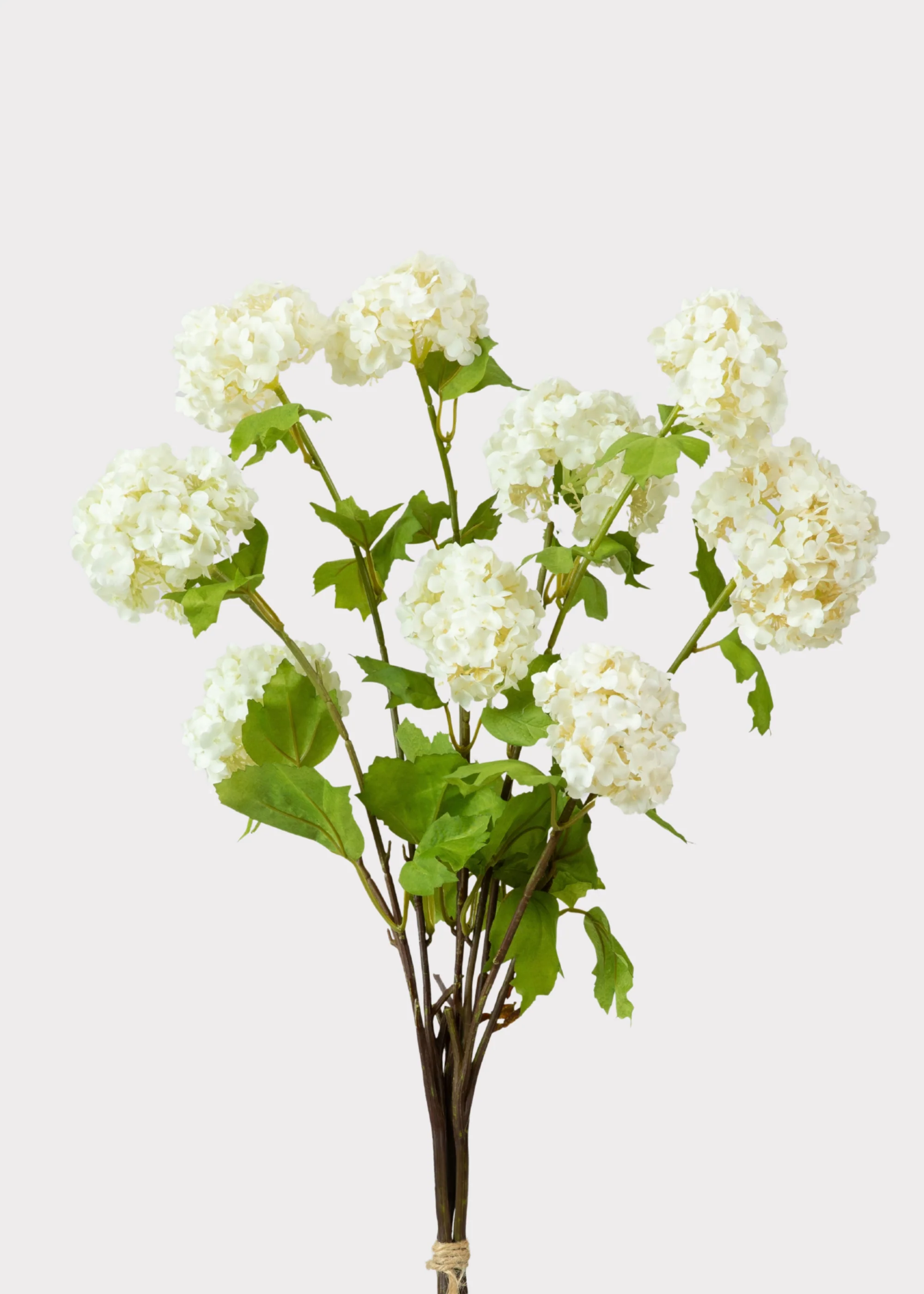 Fake Snowball Flower Bundle in White - 31"
