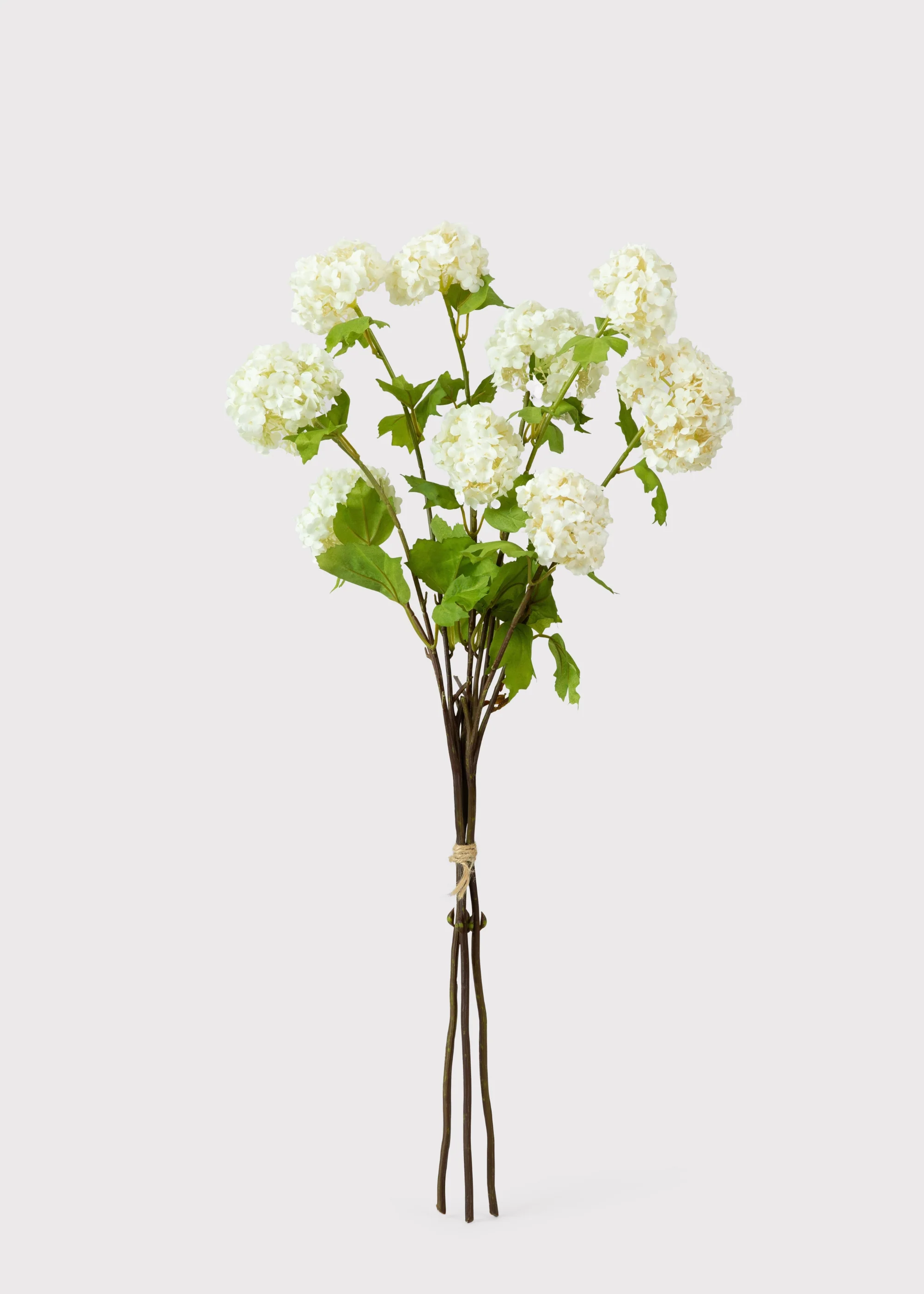 Fake Snowball Flower Bundle in White - 31" - Image 2