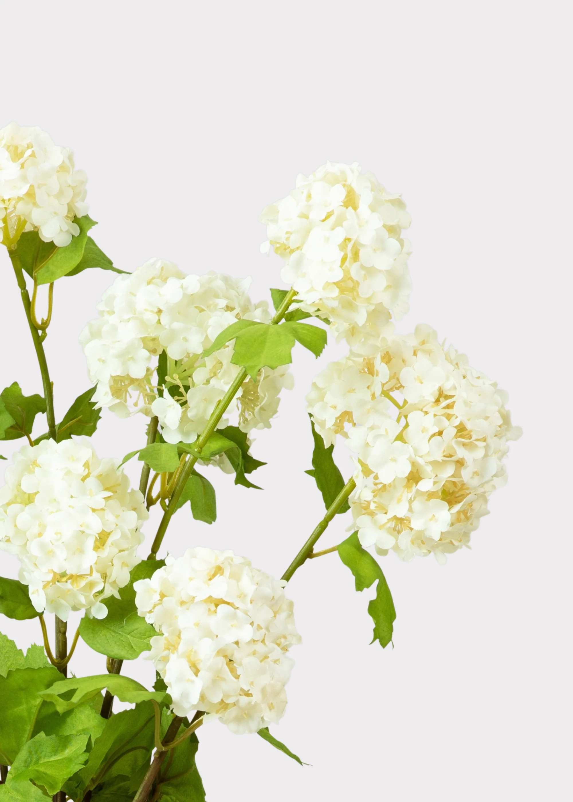 Fake Snowball Flower Bundle in White - 31" - Image 3