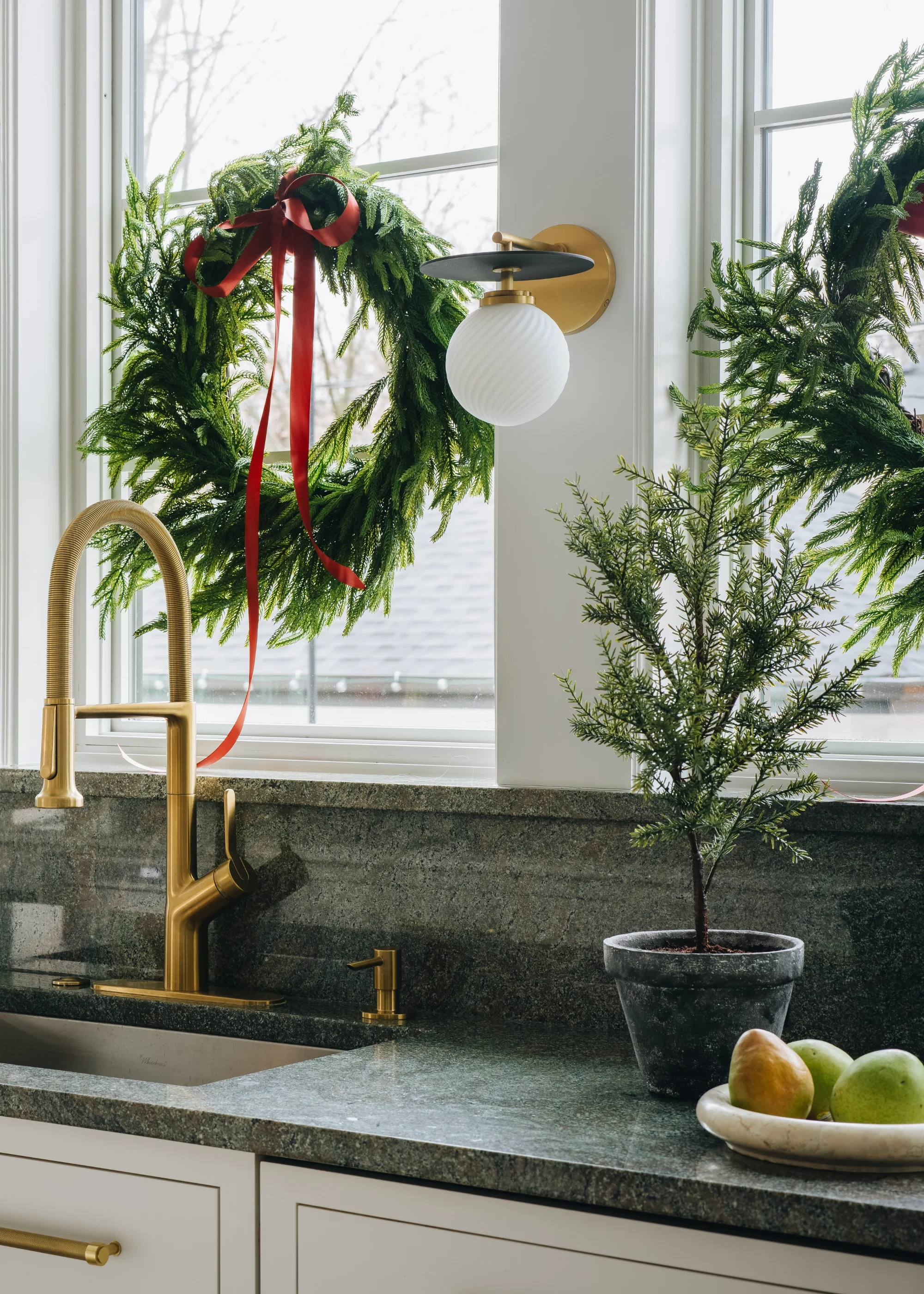 Table Top Faux Pine Tree in Pot - 19" - Image 2