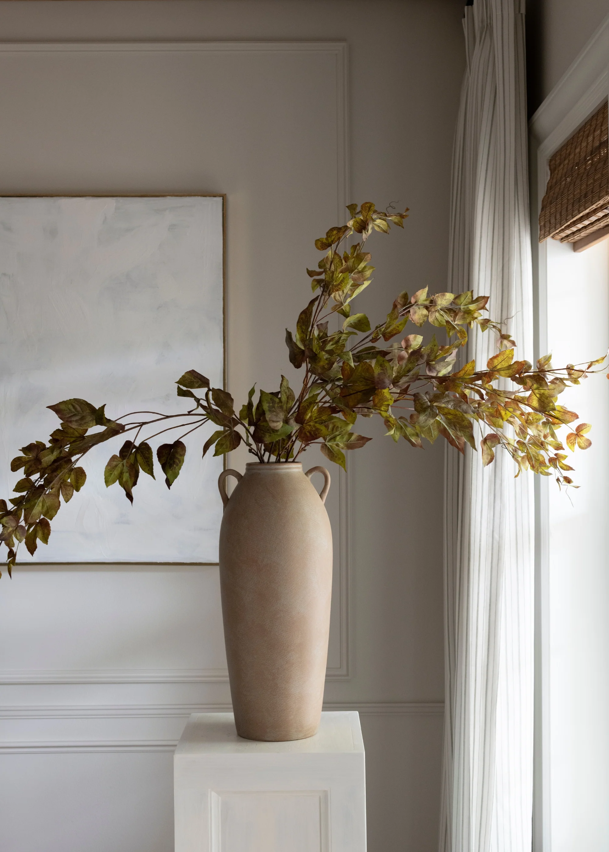 Faux Grape Ivy Garland Stem in Green Eggplant - 48" - Image 3