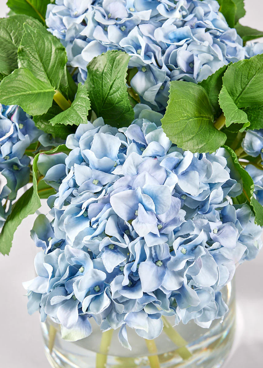 Faux Hydrangea Arrangement - 12" - Image 3