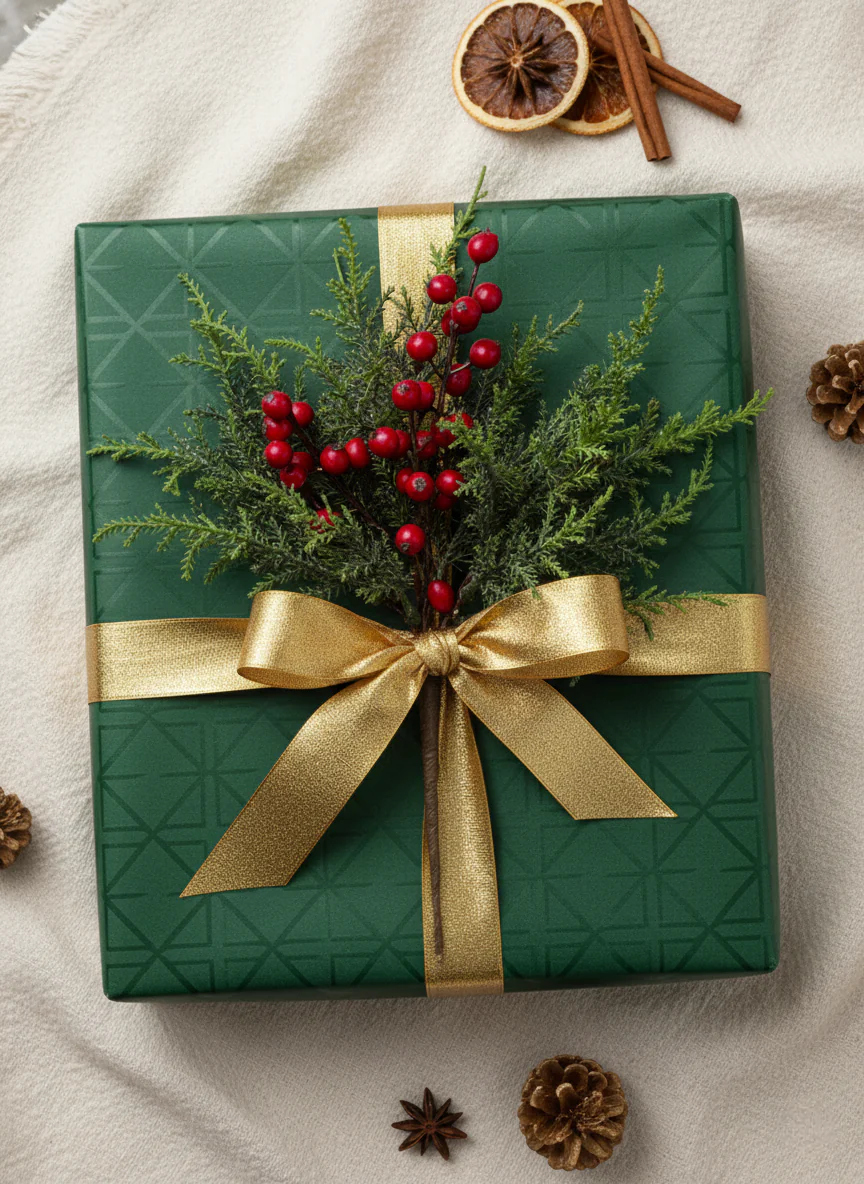 Artificial Winter Cedar Pick with Red Berries - 14" - Image 5
