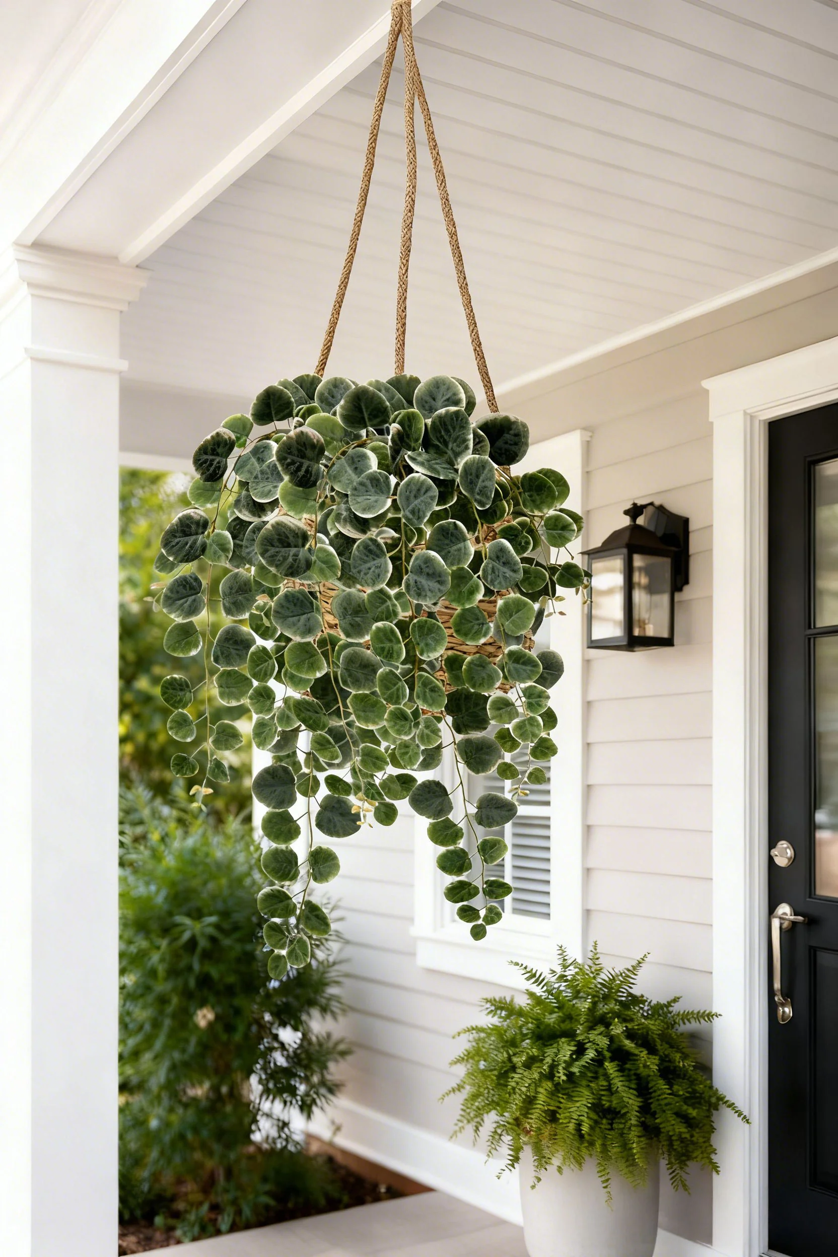 Handmade Woven Seagrass Hanging Plant Basket - 20" - Image 3