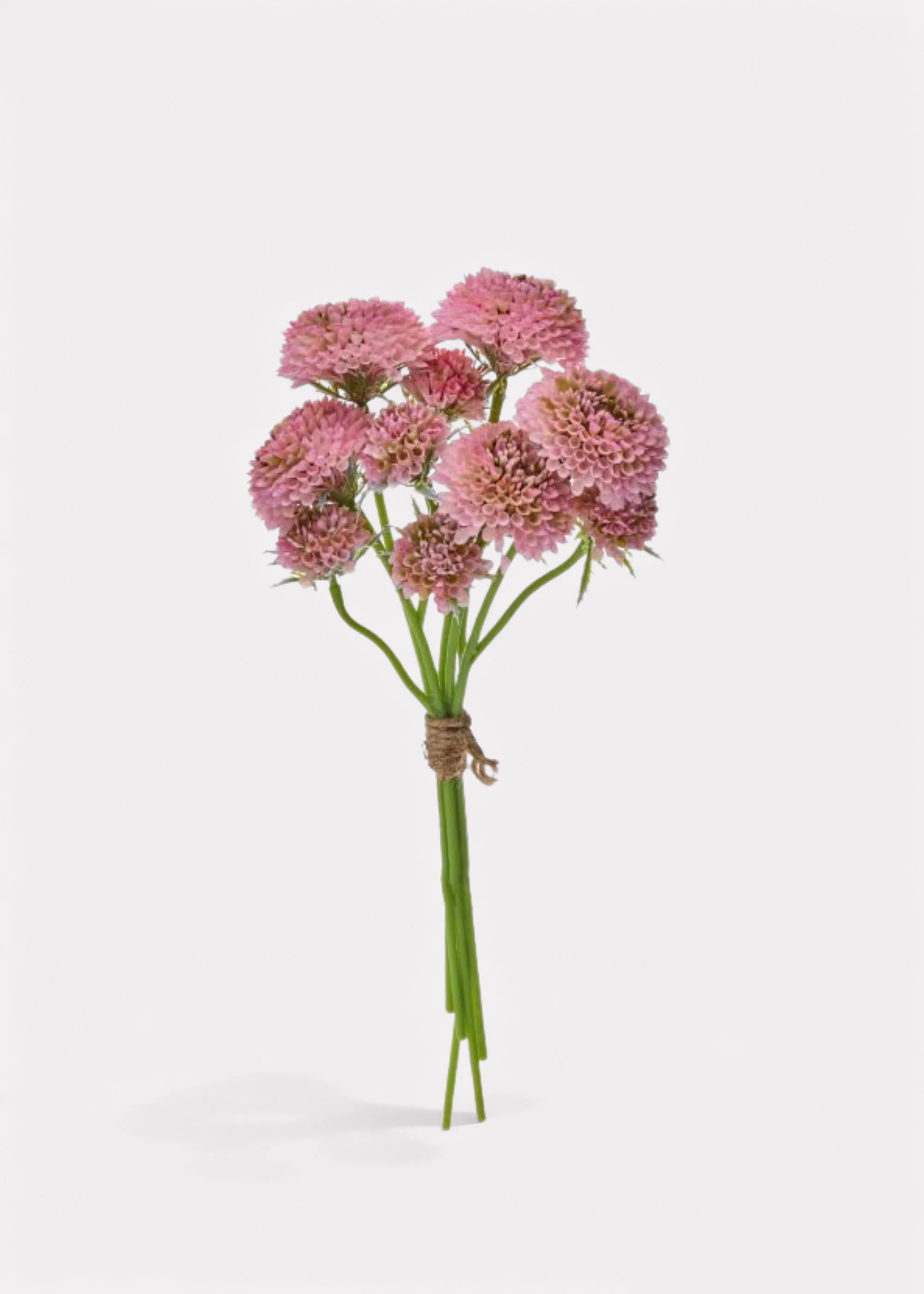 Mauve Pink Bundle of Fake Scabiosa Wildflowers - 14" - Image 2