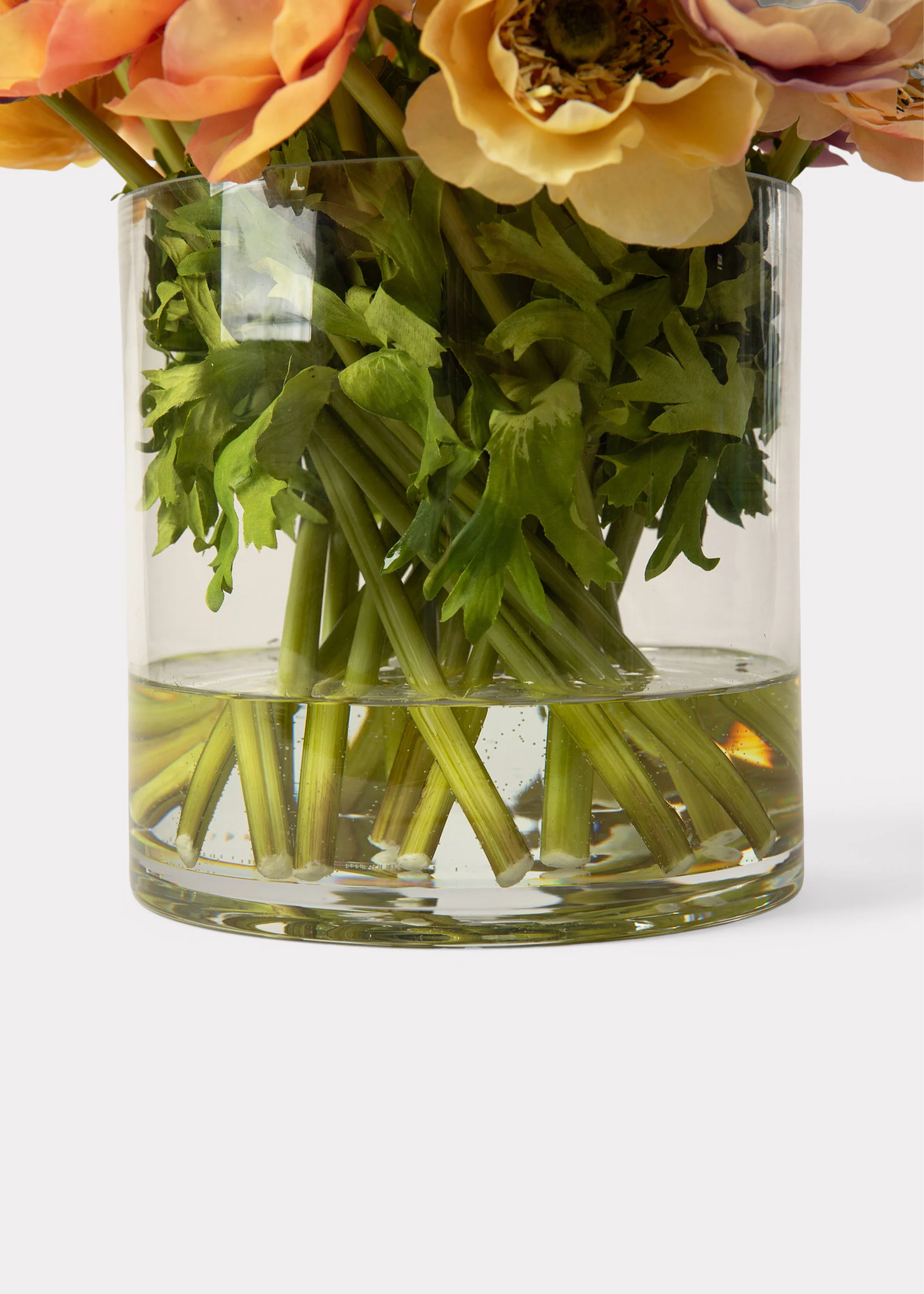 Natural Touch Anemone Flower Arrangement in Glass Vase - 12" - Image 4