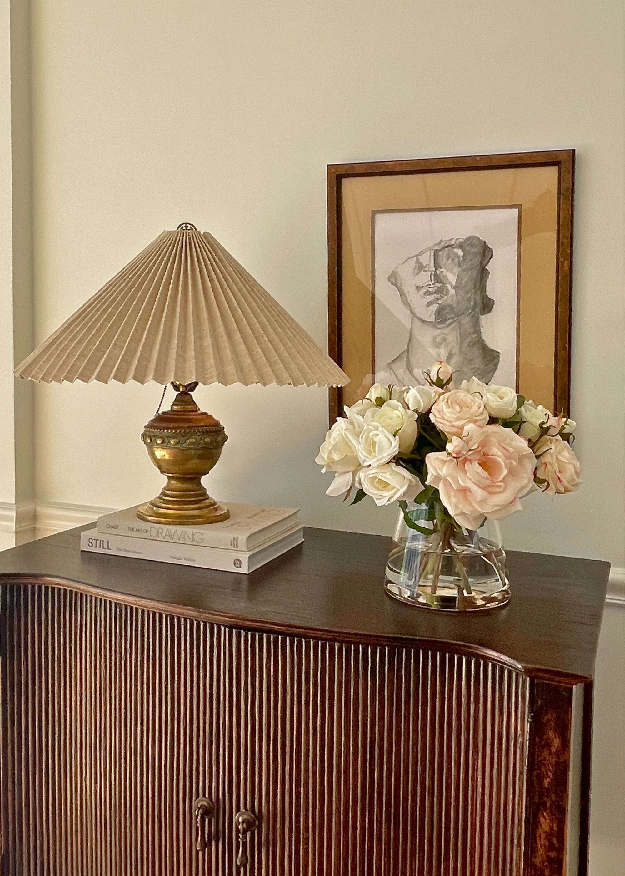 Natural Touch Rose Arrangement in Vase - 12" - Image 3