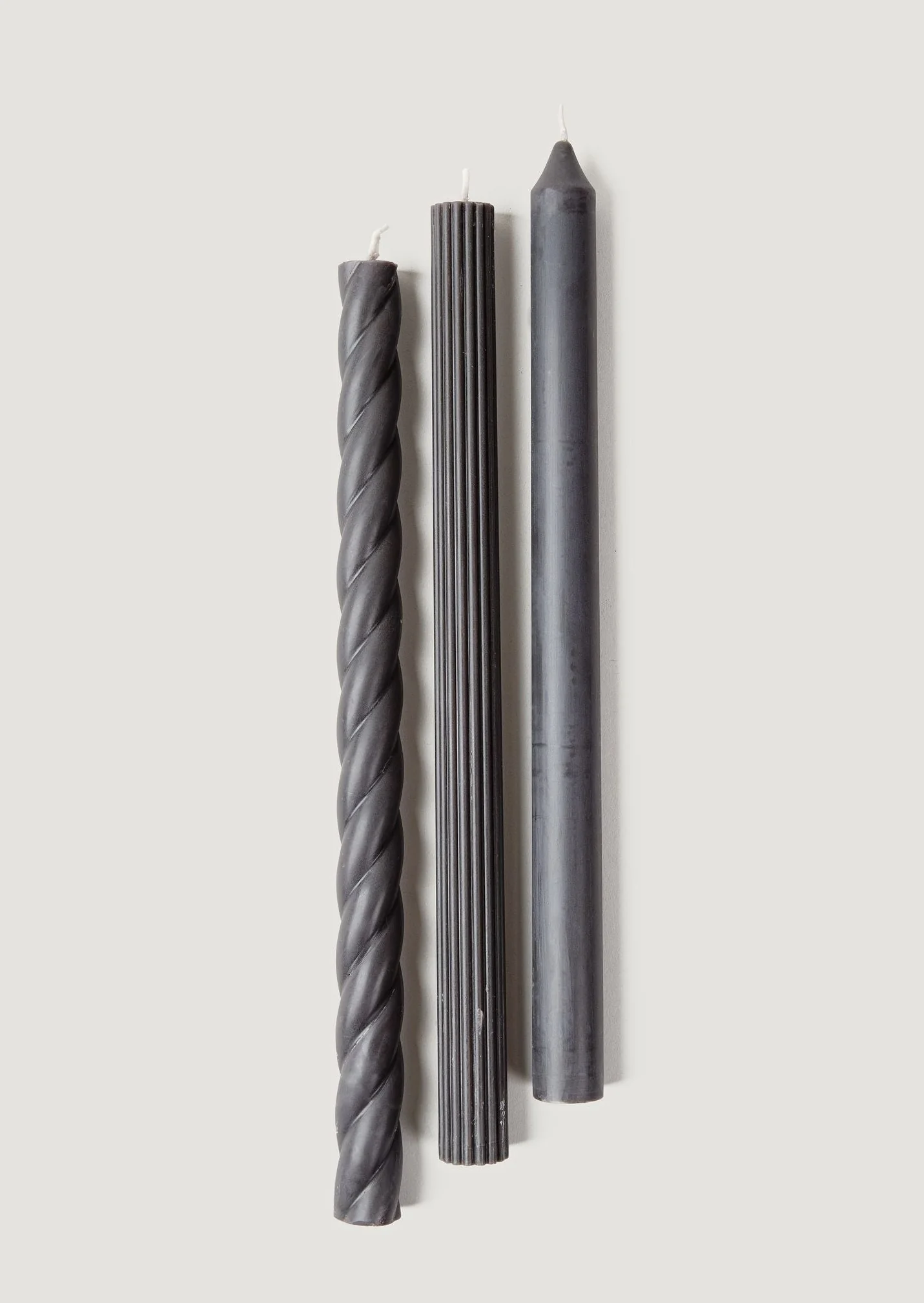 Pack of 3 Taper Candles in Black - 11" - Image 4