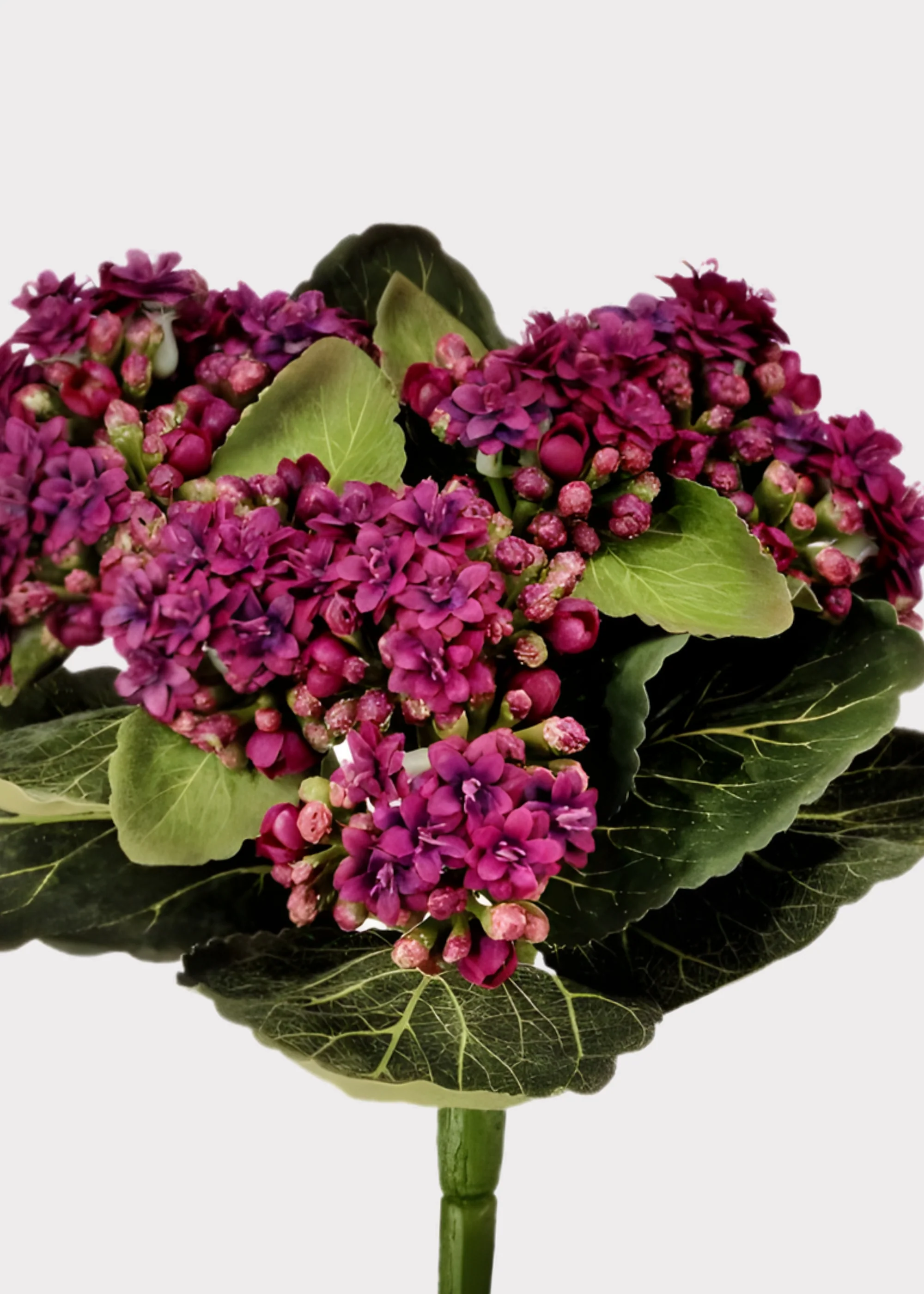 Purple Small Artificial Kalanchoe Blooming Plant - 9" - Image 2